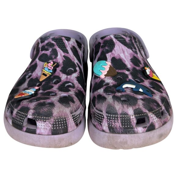 CROCS Cutie Crush Leopard Platform Clogs Youth Kids Size 3 - Picture 7 of 7